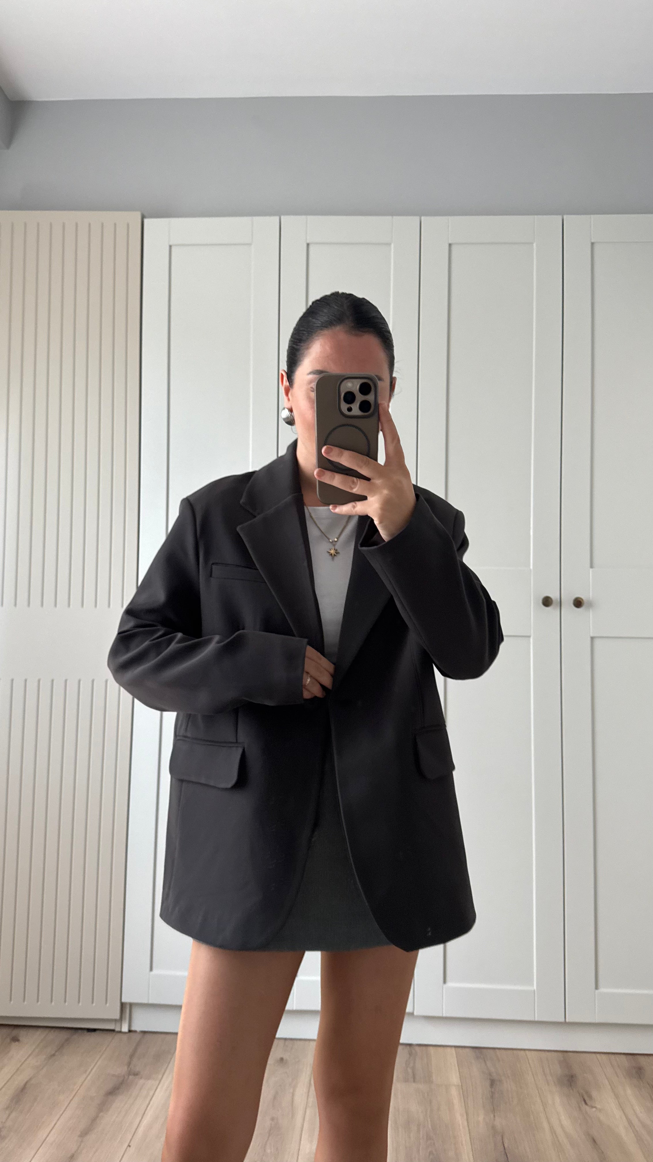 POLİVİSKON BLAZER CEKET- ACI KAHVE