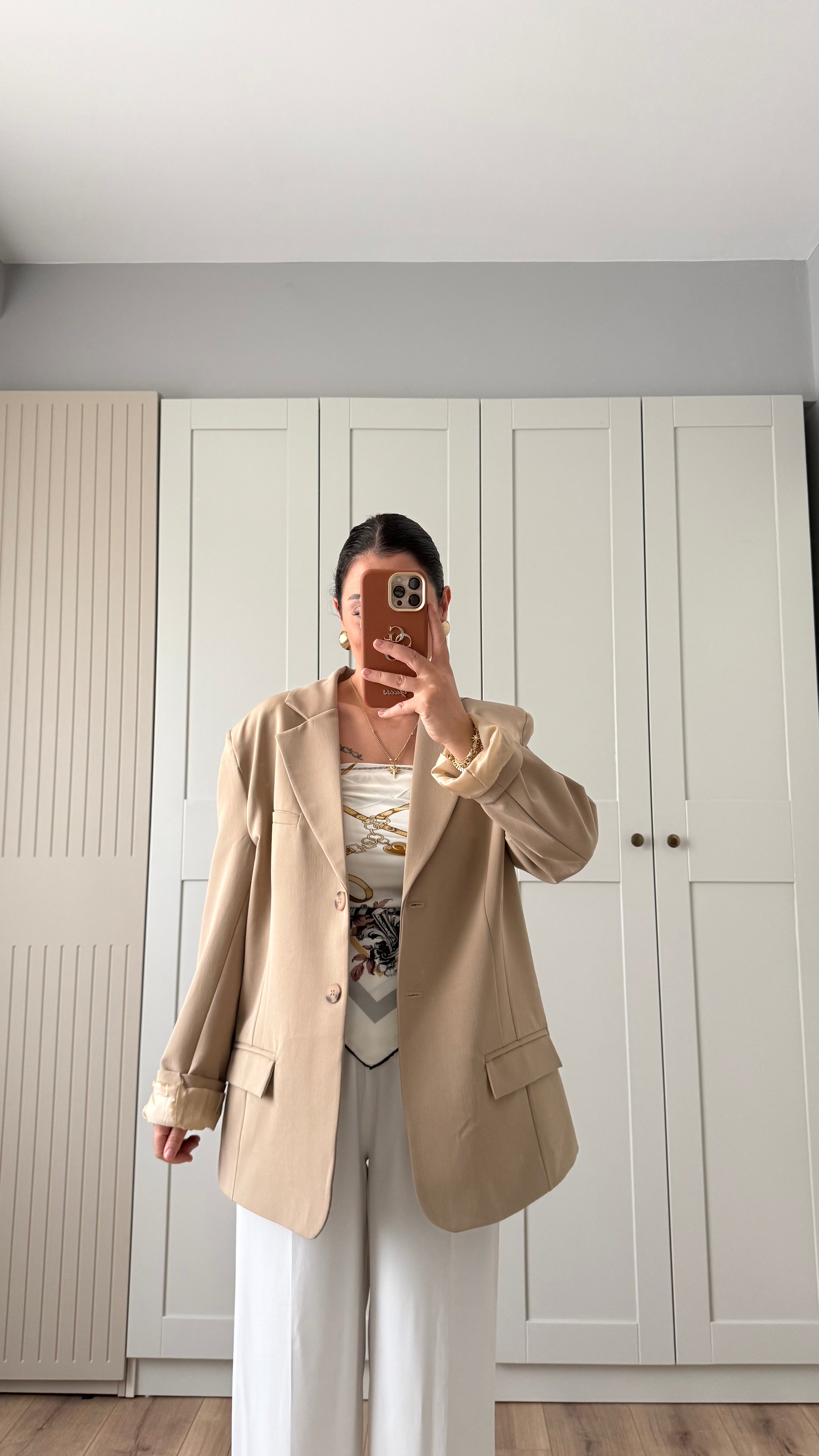 ÇİFT DÜĞMELİ BLAZER CEKET-CAMEL