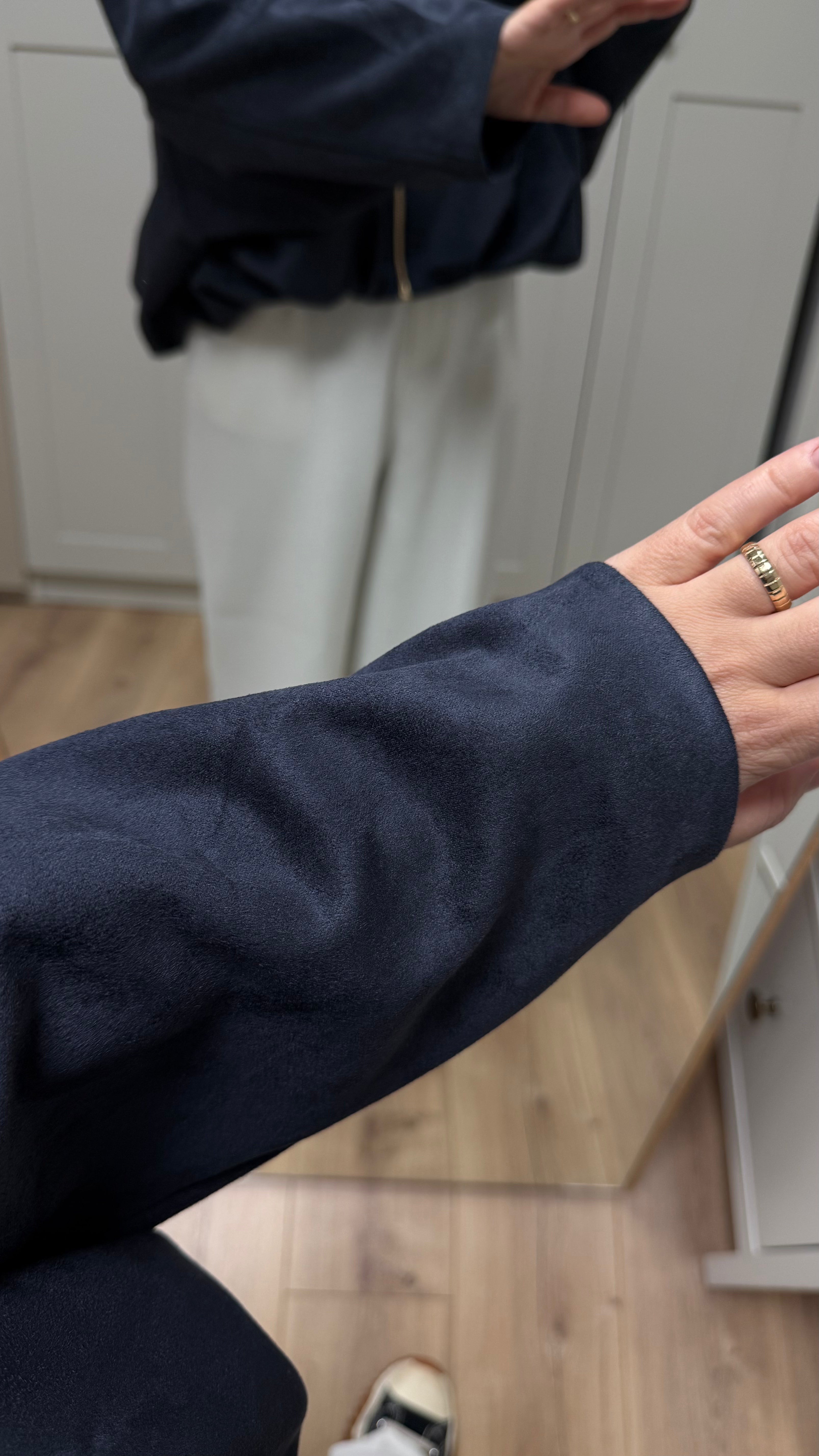 SÜET BOMBER CEKET LACİVERT