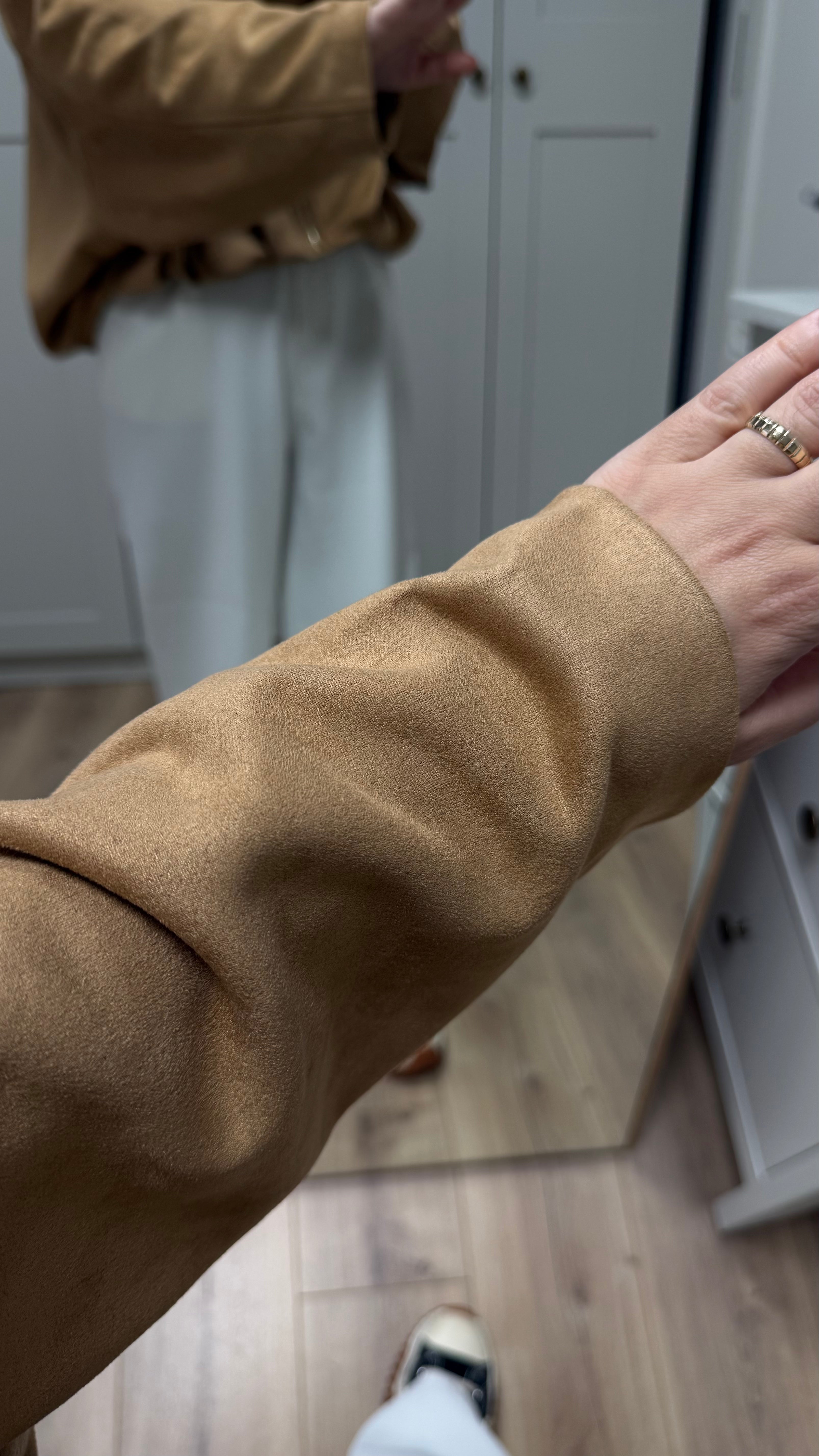 SÜET  BOMBER CEKET BEJ