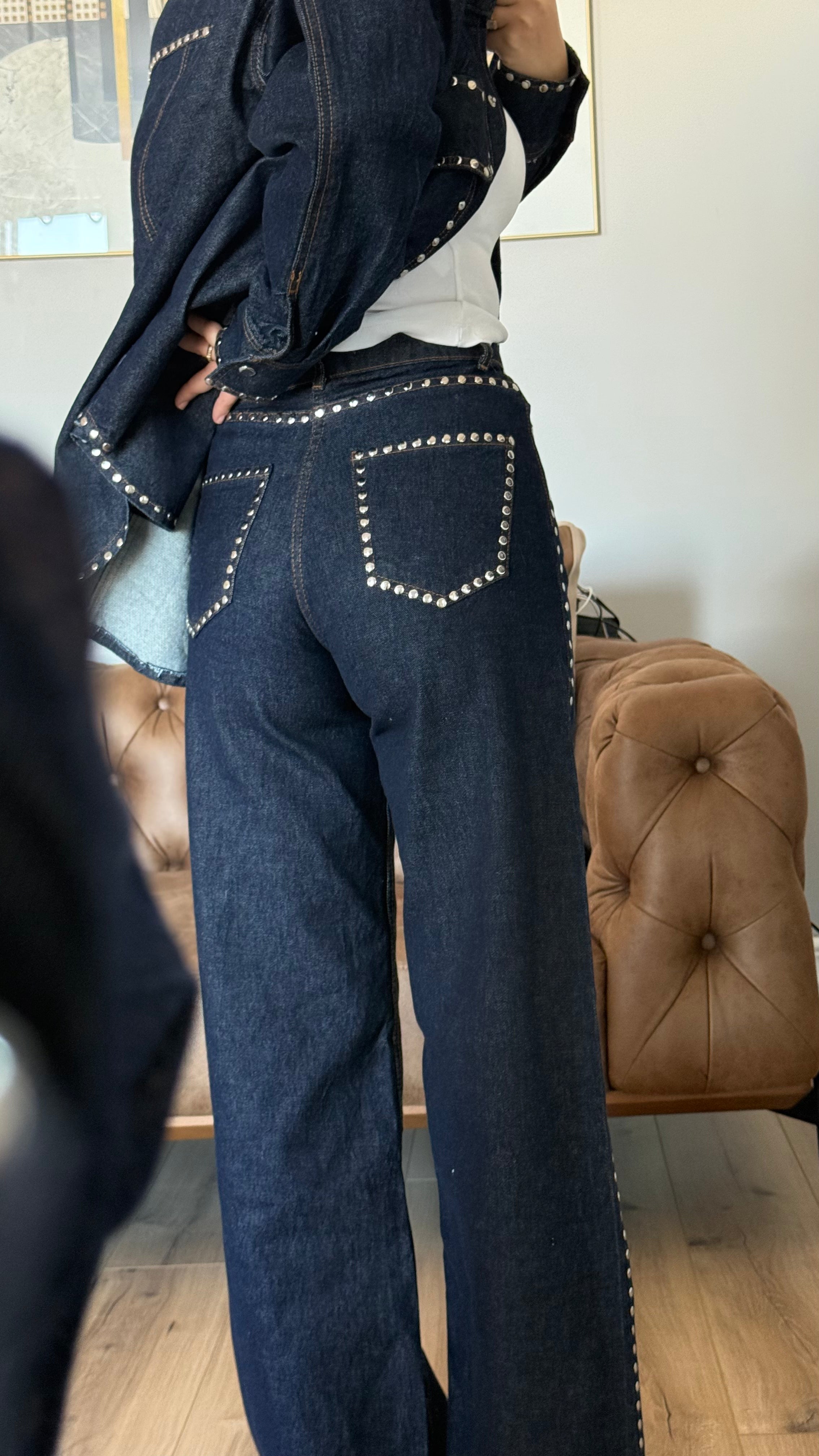 ZIMBA DETAYLI CEKET JEAN DENİM TAKIM