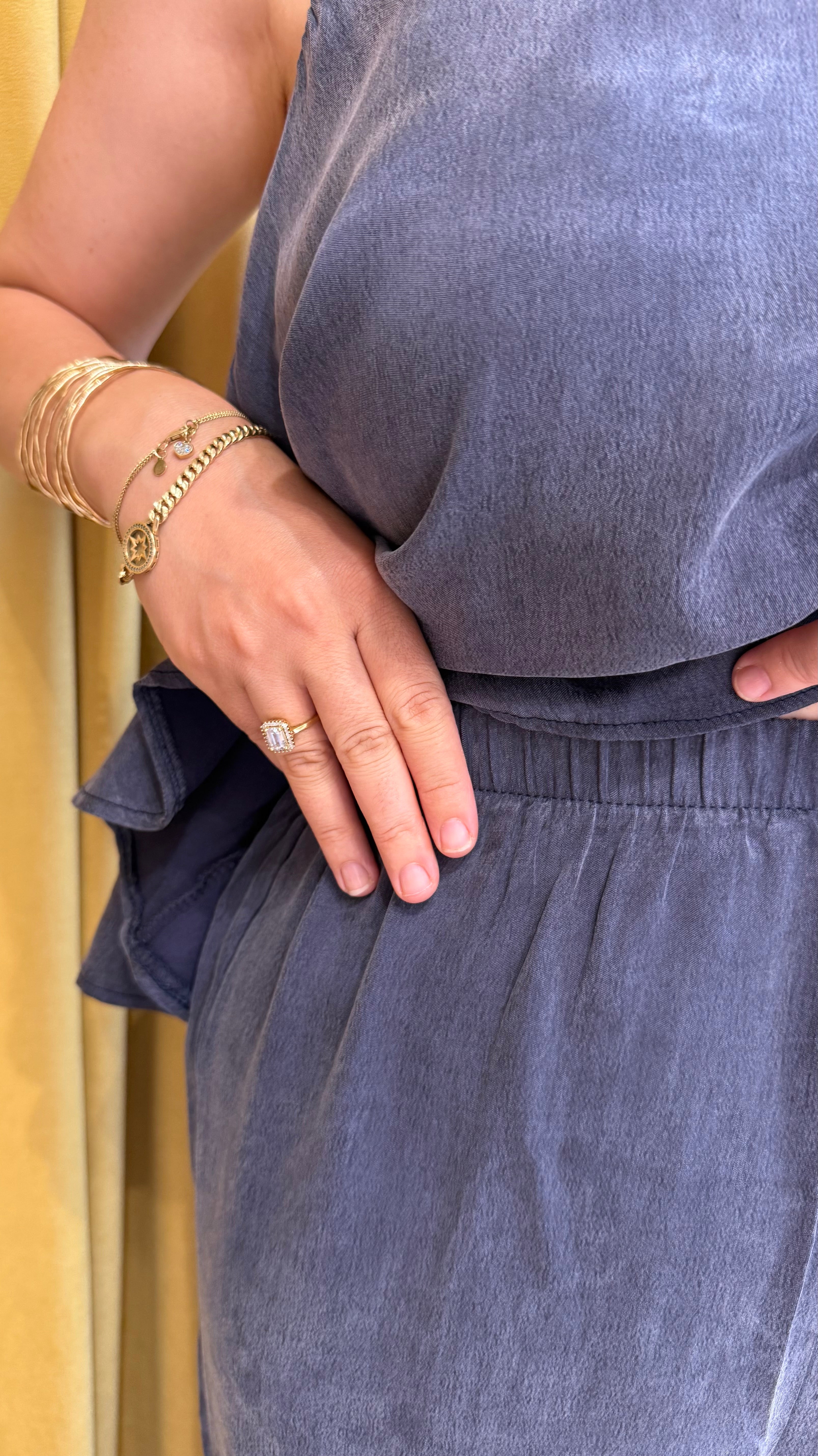 INDİGO ASKILI BLUZ PANTOLON TAKIM