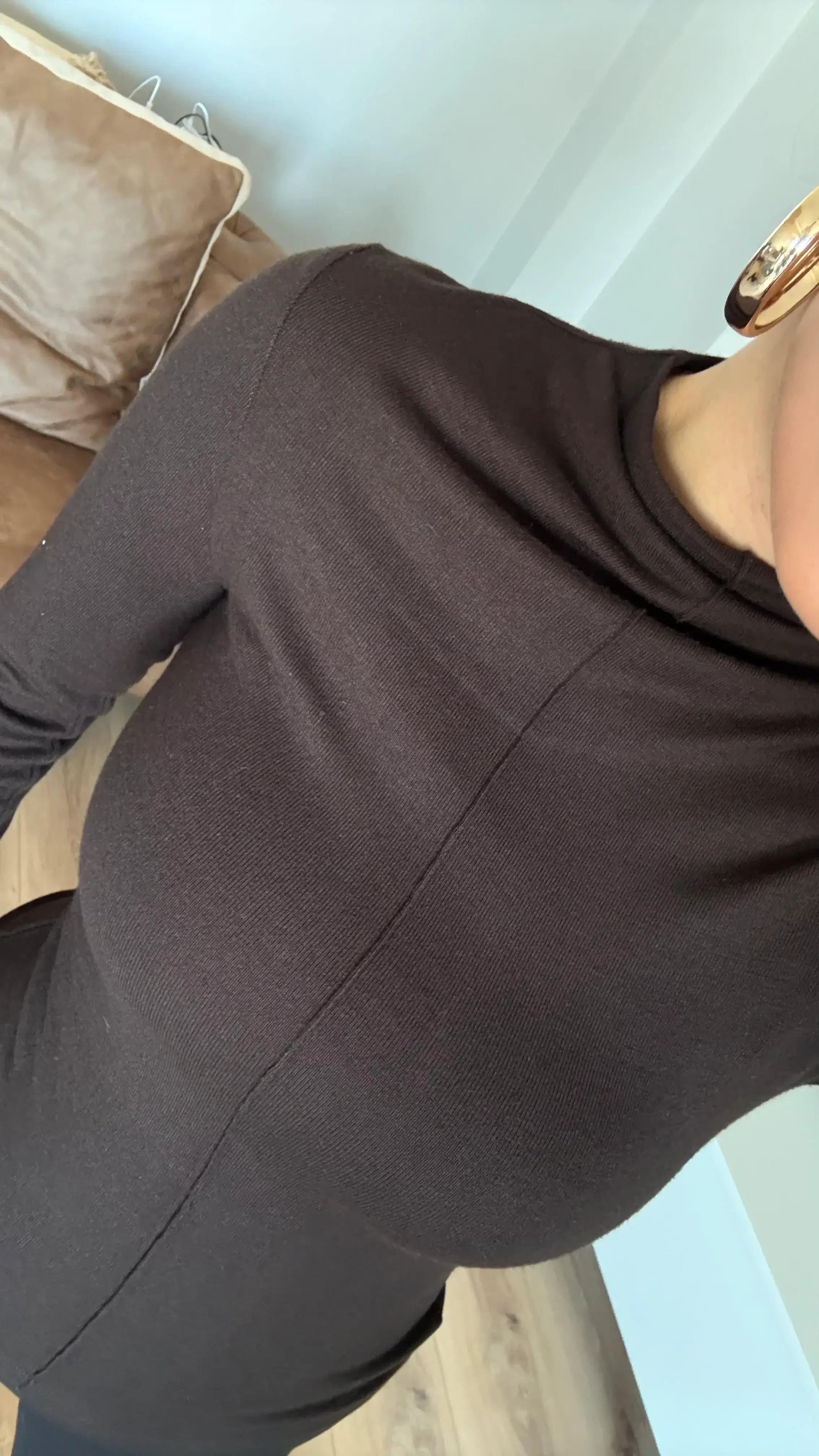 ÖN ÇİZGİLİ BALIKÇI YAKA TRİKO -KAHVE